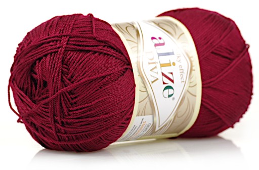ALIZE DIVA ПРЯЖА №57 Бордовый