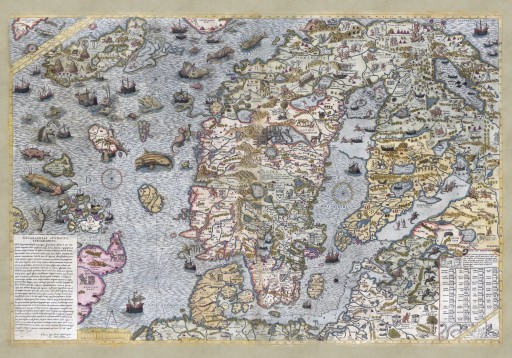 Carta Marina/Карта моря - Магнус -1539 - 70x50см