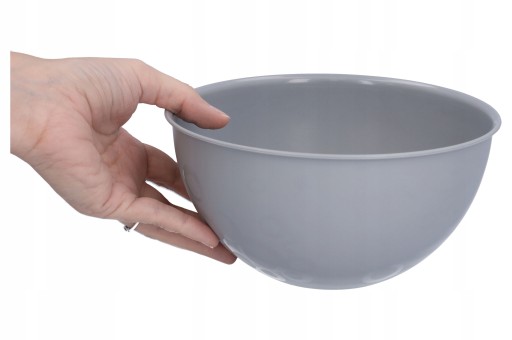 MISKA kuchenna plastikowa szara 19 cm duża 1,5l na sałatkę owoce wytrzymała