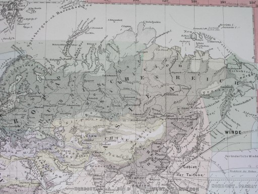 Оригинальная КАРТА МИРА 1881 года Европа Азия Африка Америка ПОГОДА КЛИМАТ отличная
