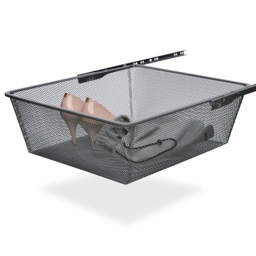 Kosz wysuwany do garderoby MESH 400 mm antracyt