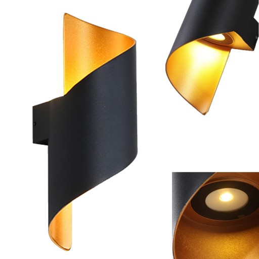 LAMPA KINKIET LED NOWOCZESNA GÓRA DÓŁ ŚCIENNA SALONU KORYTARZA ALUMINIUM