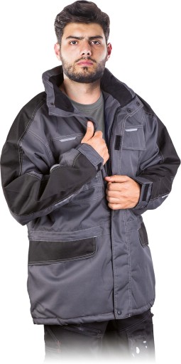 Мужская зимняя утепленная куртка серого цвета Hard XXXL