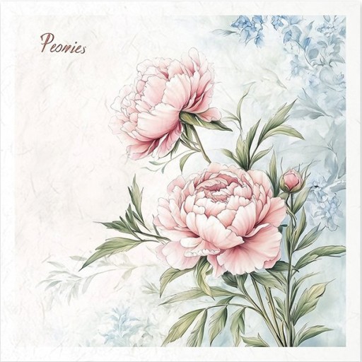 Zestaw papierów ryżowych RSM177 kwiaty, róże, peonie