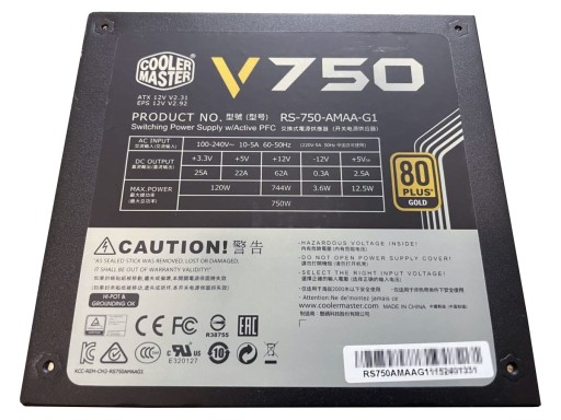 Блок питания Cooler Master V750 750W 80+ Gold Act. ПФК