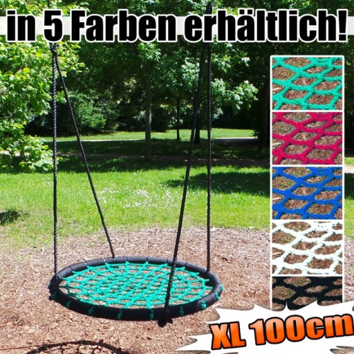 КАЧЕЛИ ГНЕЗДО АИСТА XL 100см ЧЕРНЫЕ - СИНИЕ 18мм