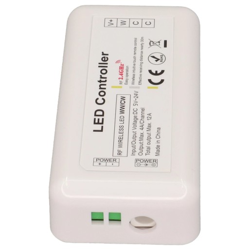 Контроллер светодиодной ленты CCT DUALWHITE с радиоуправлением TOUCH 12 А 144 Вт с кронштейном