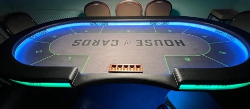 VIP-покерный стол со светодиодной подсветкой и вашим собственным ЛОГОТИПОМ! Покер