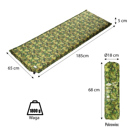 MATA SAMOPOMPUJĄCA 185x65 KARIMATA MORO POKROWIEC