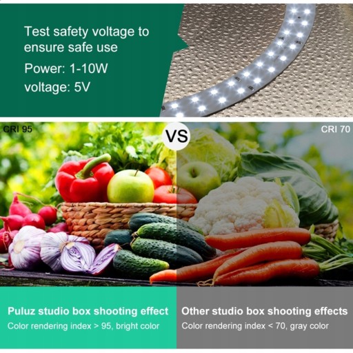 PULUZ Lightbox Мини-световой короб для фотостудии с 6 цв.