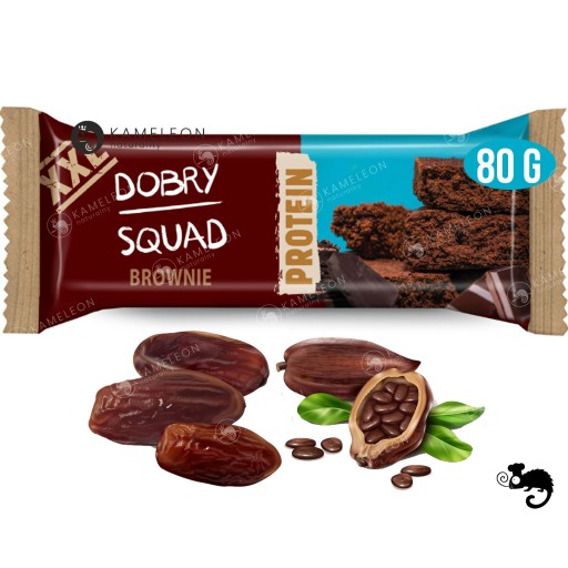 БОЛЬШОЙ ПРОТЕИНОВЫЙ батончик 80 г GOOD SQUAD PROTEIN BROWNIE с протеином какао и финиками