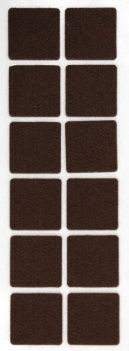 Filce samoprzylepne FLOOR CARE 35 x 35 mm BRĄZOWE