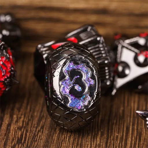 Сумасшедшие кости Набор из 7 металлических костей RPG