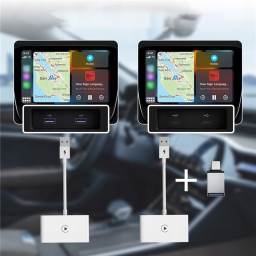 Bezprzewodowy adapter CarPlay Biały do iPhone'a