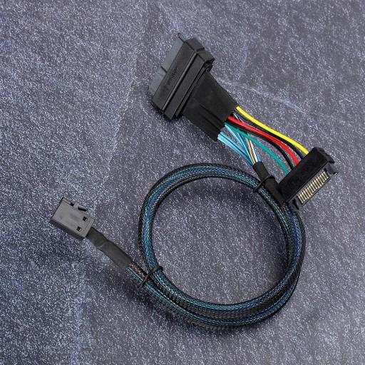 Кабель SAS от SFF 8643 до SFF 8639, 15 вертикальных линий
