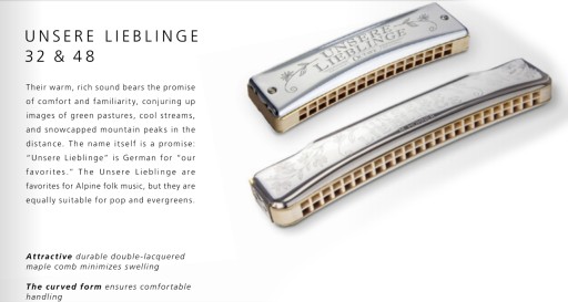 Unsere Lieblinge 6195/32 G Octave Harmonica G-Dur 32 Hohner Channels