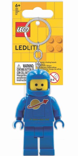 LEGO BRELOK LATARKA LED SPACE CLASSIC ASTRONAUTA NIEBIESKI BLUE