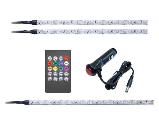 BLINK LED kabiny auta RGB 2x30cm MUSIC + bagażnik