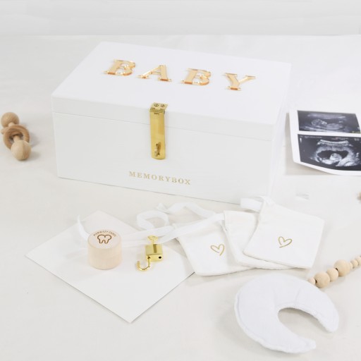 Pudełko Wspomnień na kłódkę Prezent na Chrzest Memory Box oh BABY dziecko