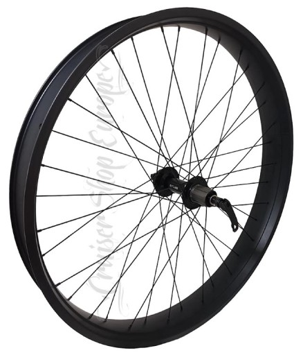 Колесо FATbike в сборе 26 дюймов 80 DOUBLE-WALL — OLD170 мм QR-ступица / 8-скоростная кассета