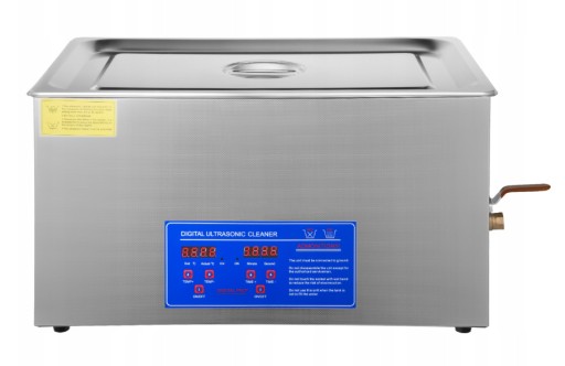 Цифровой ультразвуковой очиститель VEVOR 30L из нержавеющей стали с таймером и нагревателем