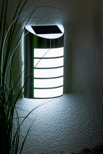 Lampa SOLARNA LED ŚCIENNA ELEWACYJNA OGRODOWA Kinkiet NATYNKOWY ZEWNĘTRZNY