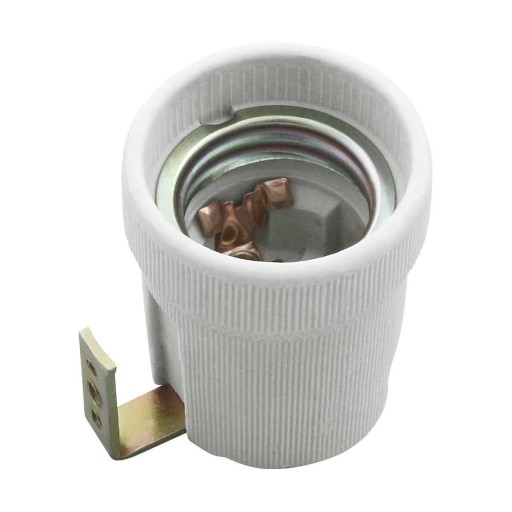 10x OPRAWKA CERAMICZNA PORCELANOWA E27 Z UCHWYTEM