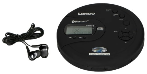 Портативный проигрыватель компакт-дисков LENCO CD-300BK Bluetooth