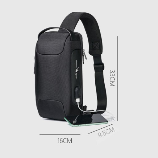 Sachet Men's Bag рюкзак для почек водонепроницаемой USB