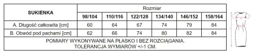 Sukienka hiszpanka w paski dziewczęca - 110 / 116