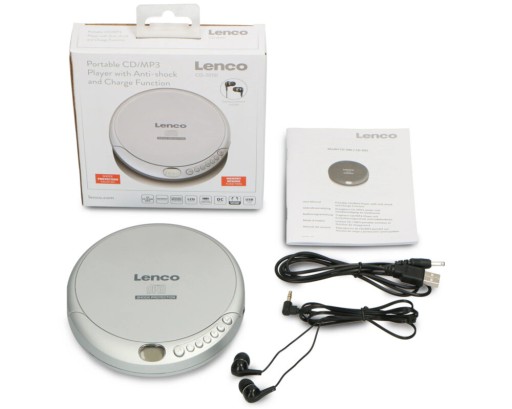 Портативный проигрыватель компакт-дисков LENCO CD-201SI Серебристый