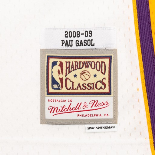 ФУТБОЛКА НБА MITCHELL&NESS БЕЛАЯ ДЖЕРСИ ЛОС ЛЕЙКЕРС 2008 ПАУ ГАЗОЛЬ L