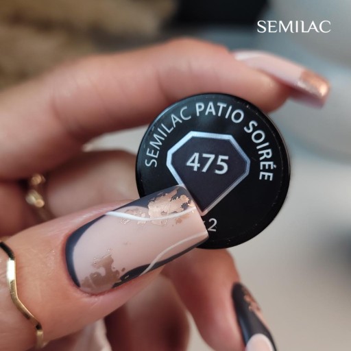 SEMILAC 475 Гибридный лак для ногтей Patio Soirée 7 мл