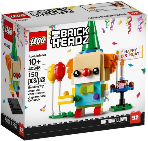 LEGO 40348 BrickHeadz — Клоун на день рождения