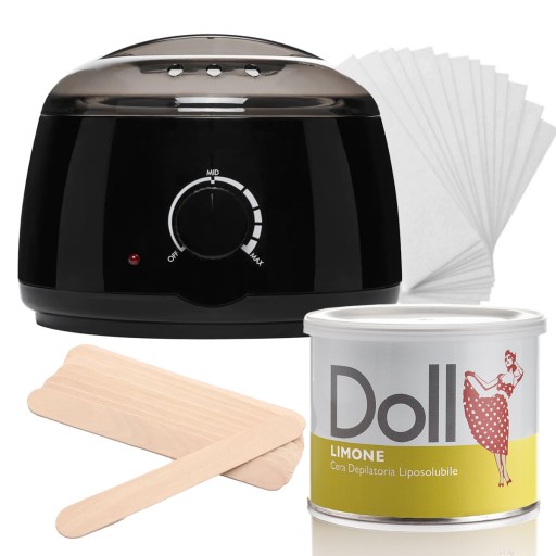 DOLL Xanitalia Набор воска для депиляции в банке LIMONE + STRIP HEATER
