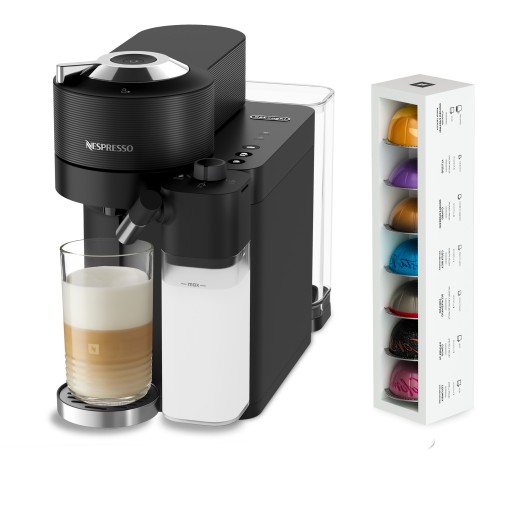 NESPRESSO EKSPRES DO KAWY NA KAPSUŁKI VERTUO LATTISSIMA KAPSUŁKOWY + 19 KAW