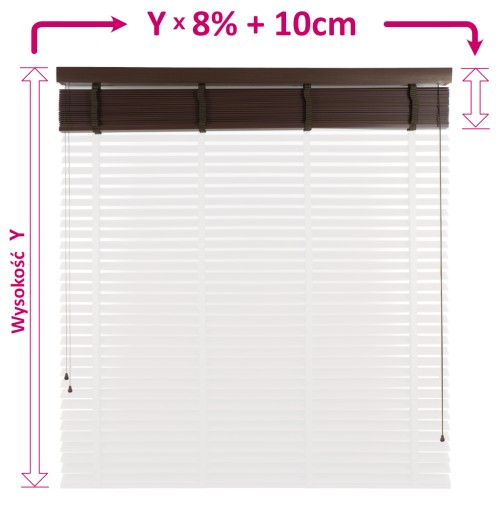 Żaluzje Bambusowe na wymiar CLICKY Flip 50mm 90x230cm