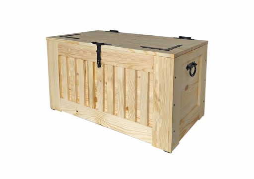 SKRZYNIA DREWNIANA EKOSTYL - NATURALNIE OLEJOWANA 140l