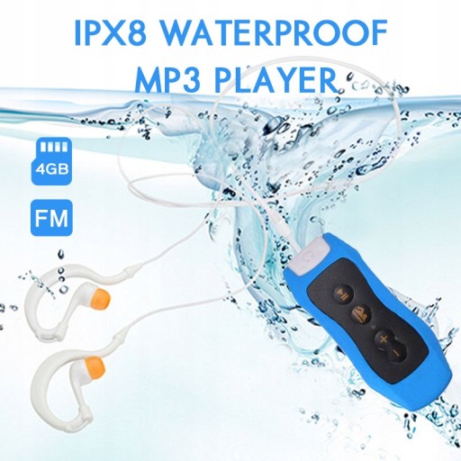 Водонепроницаемый плавательный Mp3-плеер-радио с наушниками