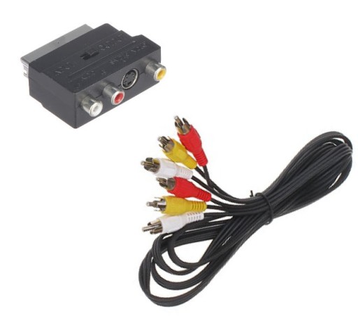 КАБЕЛЬ ЕВРО SCART КАБЕЛЬ ЕВРО CINCH РАЗЪЕМ RCA 2 м