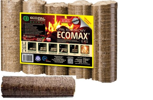 Brykiet OPAŁ Drzewny KOMINKOWY 6kg DOBRY ECOMAX
