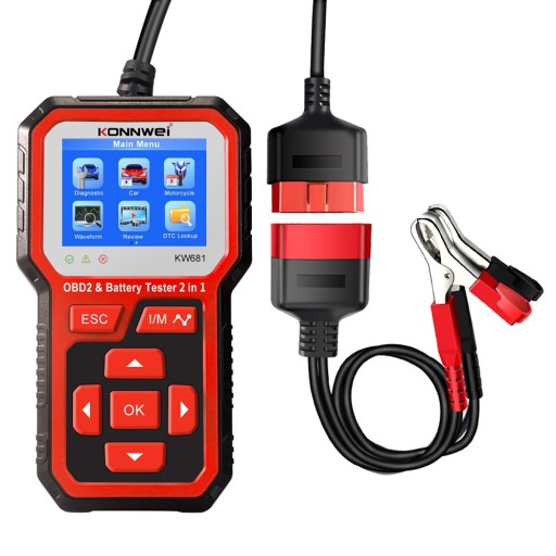ТЕСТЕР АККУМУЛЯТОРА 6 В 12 В ИНТЕРФЕЙС OBD2 KW681