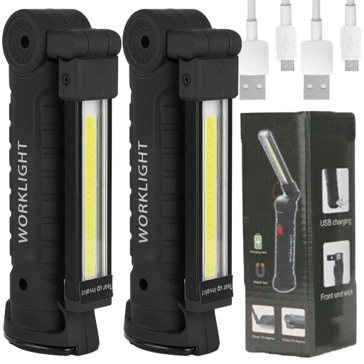 LAMPA WARSZTATOWA LATARKA USB 5w1 DO WARSZTATU, aż 1200 mah LED Z MAGNESEM