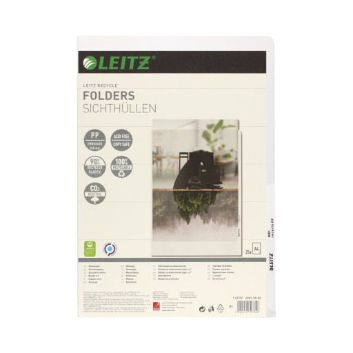 Ofertówki A4 groszkowe 140mic Recycle Leitz 25szt.