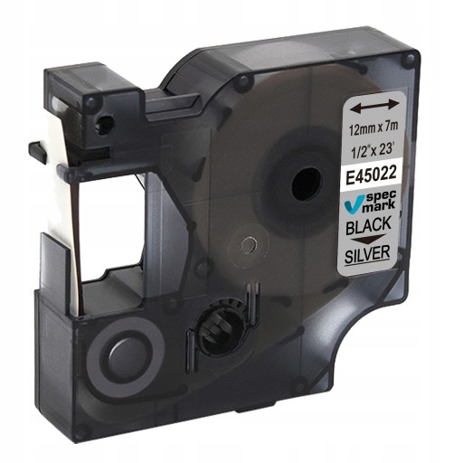 Лента для DYMO D1 45022 12мм Серебристая
