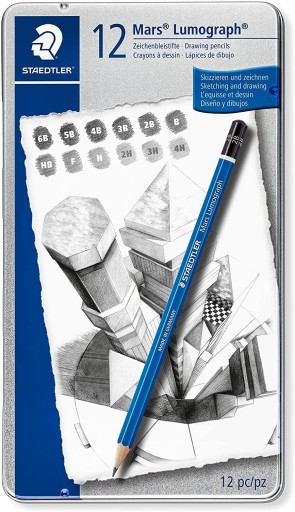 Набор карандашей STAEDTLER MARS Lumograph 6B-4H, 12 шт.
