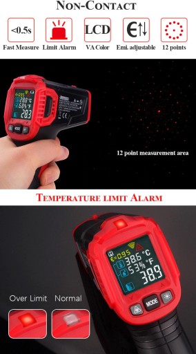 ЛАЗЕРНЫЙ ПИРОМЕТР ТЕРМОМЕТР HABOTEST HT650C