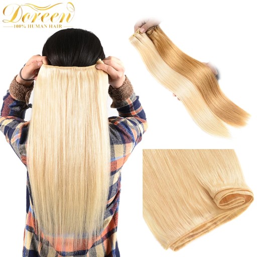 Doreen 100% Human Hair bundles Brazilian Straight Hair Weaves Weft