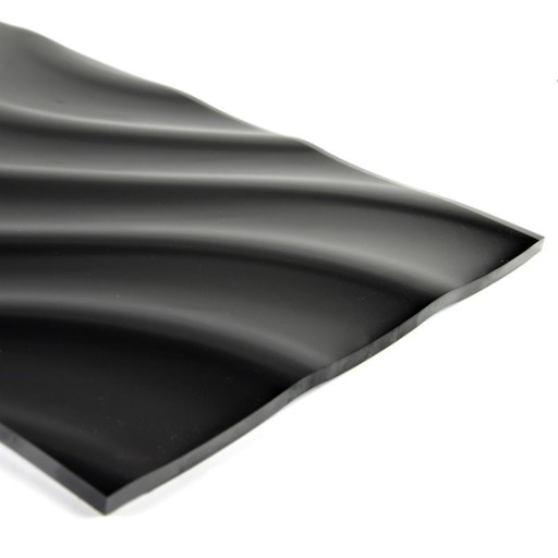 Стекло Top Wave черное 600х300х8мм