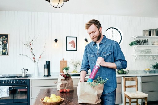Розовый баллон с CO2 SodaStream на 60 л воды